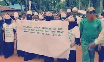Pengungsi Rohingya Protes Kondisi Pengungsian di Bangladesh