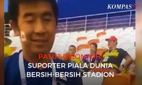 Patut Dicontoh! Suporter Piala Dunia Bersih-bersih Stadion