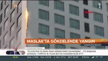 Maslak'ta gökdelen yangını