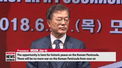 President Moon assures 'no more war' on the Korean Peninsula