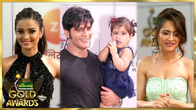 Karanvir Bohra, Adaa Khan And Sanjeeda Sheikh At Zee Gold Awards 2018