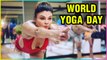 Rakhi Sawant Practices Yoga | International Yoga Day 2018