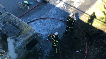Feu de camion sur la RN165