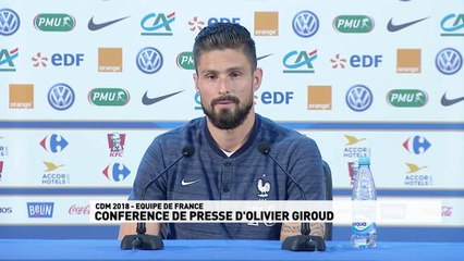 Mondial 2018 - Conf de presse: Le role tactique d'Olivier Giroud
