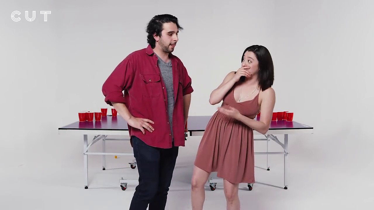 Blind Dates Play Fear Pong (Elias vs. Micaela) | Fear Pong | Cut