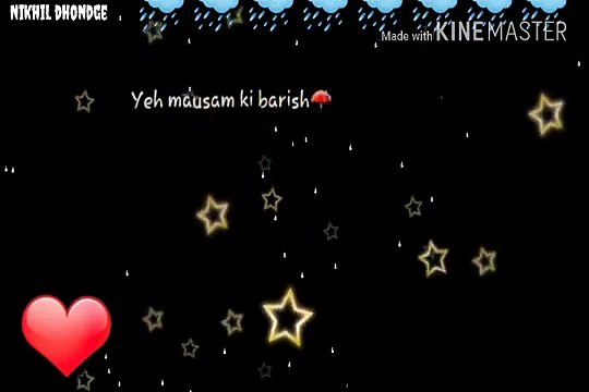 09.Yeh mausam ki BARISH - Lyric song whatsapp status -