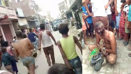 मुंह काला कर पहनाई जूतों की माला,कपड़े उतारकर सड़क पर घुमाया