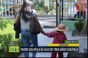 Arequipa: padre es detenido por golpear con palo a su hijo de tres años