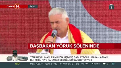 Başbakan Binali Yıldırım, Yörük Şöleni'nden konuşma yapıyor