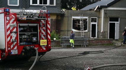 Flemalle : incendie de la salle des fêtes des trixhes