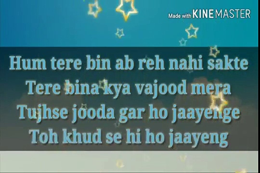 37.Female _hum tere bina ab rah nhi sakte( lyrics whatsapp status)  vidya vox