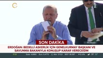 Cumhurbaşkanı Erdoğan'dan bedelli müjdesi
