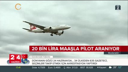 THY, 20 bin lira maaşla pilot arıyor