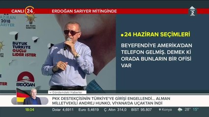 Cumhurbaşkanı Erdoğan, Sarıyer mitinginde