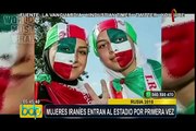 Mujeres iraníes asisten a estadio junto a hombres por primera vez en 39 años