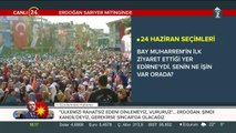 Cumhurbaşkanı Erdoğan, Sarıyer mitinginde