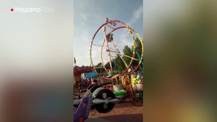 Fueron a un parque de diversiones por adrenalina y terminaron con la sangre en la cabeza