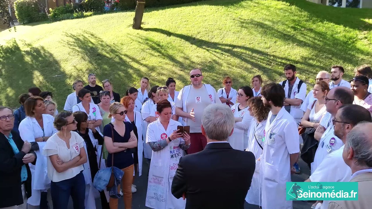 Hervé Morin est venu à l'hôpital Pierre Janet du Havre