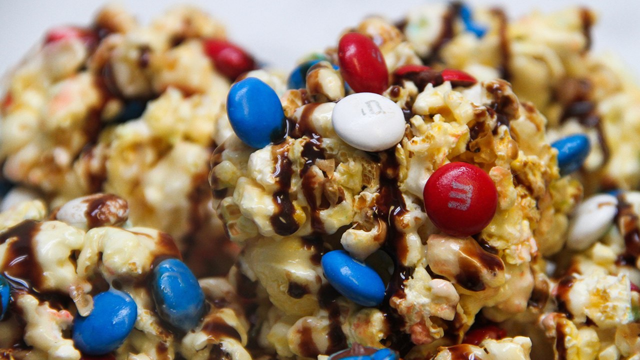 M&M Popcorn Balls!