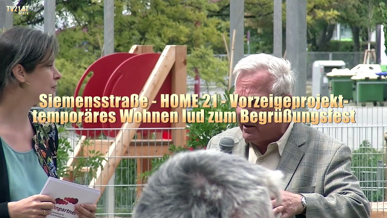 Siemensstraße - HOME21 -  Vorzeigeprojekt  temporäres Wohnen lud zum Begrüßungsfest