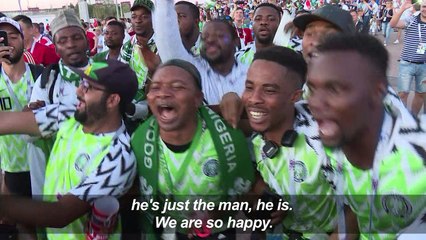 World Cup 2018: Nigeria fans celebrate 2-0 win over Iceland