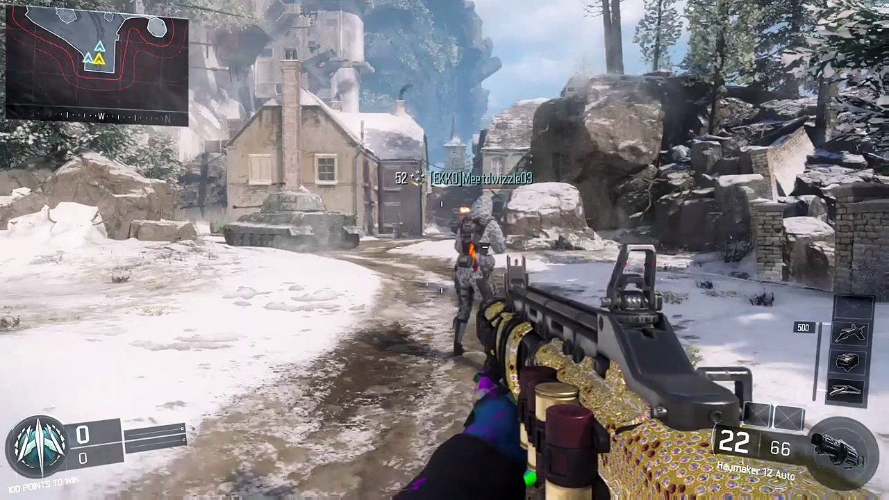 COD Black Ops 3 Four Piece Fury Kill streak with haymaker shotgun.