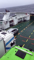 Driverless Car Slides on Ferry Deck