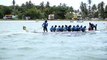 RACE TO THE FINISHTeam Titans paddle to the finish during one of the 200m sprint events on Sunday at the annual THA Dragon Boat Festival jointly hosted with th