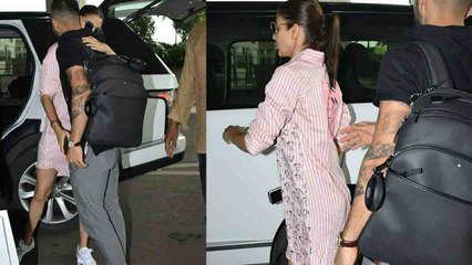 Anushka Sharma HUGS Virat Kohli at Airport, Watch Video | FilmiBeat