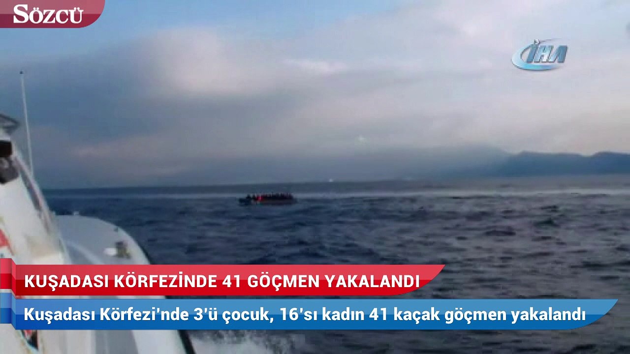 Kuşadası körfezinde 41 göçmen yakalandı