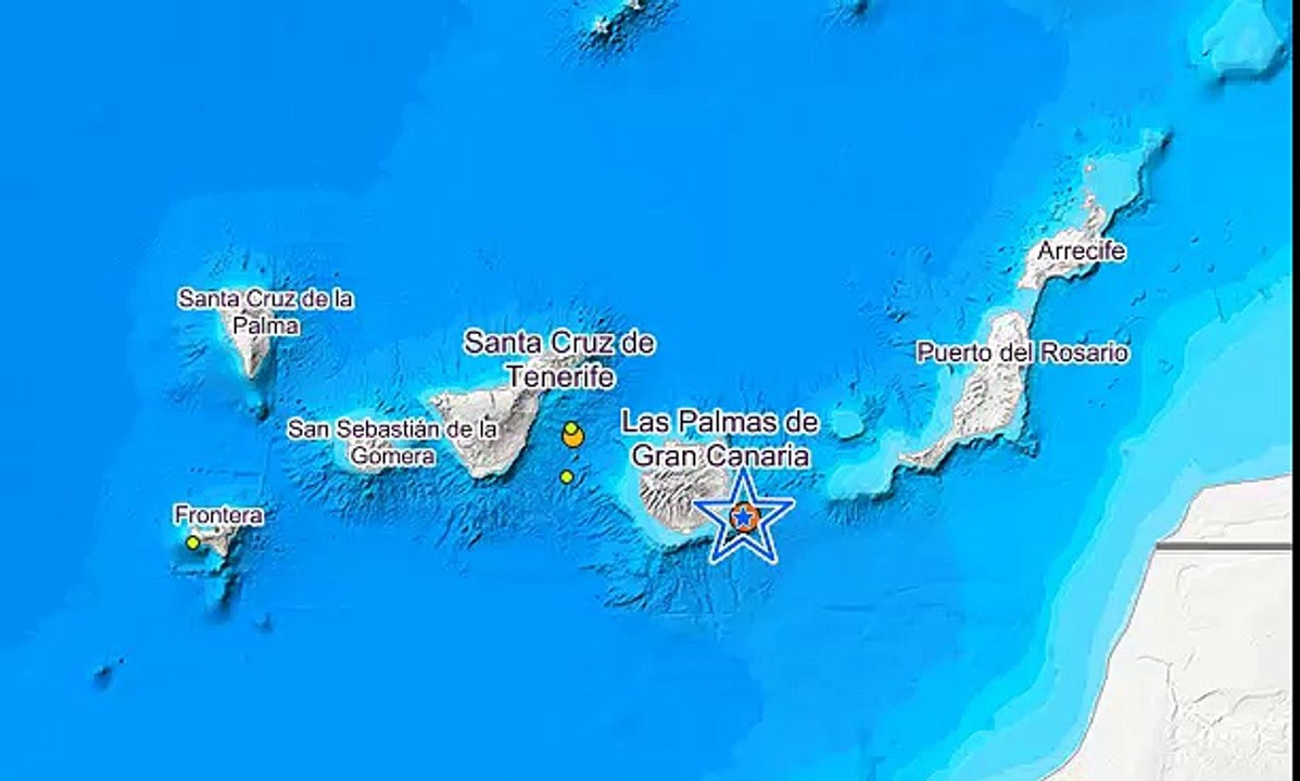 Se registra terremoto, magnitud 3, 3 en el Sureste de Gran Canaria