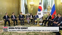 Moon, Putin focus on strengthening economic cooperation and strategic partnership