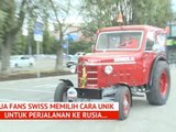 Fans Swiss Tiba Dengan Traktor Tua Setelah Perjalanan 18000Km