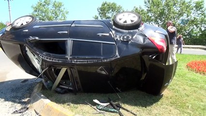 Ordu'da 4 kişinin yaralandığı feci kaza kamerada