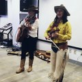 American cowgirls showing us how to yodel! 