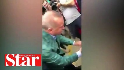 Cumhurbaşkanı Erdoğa�ın yaşlı teyze ile samimi sohbeti