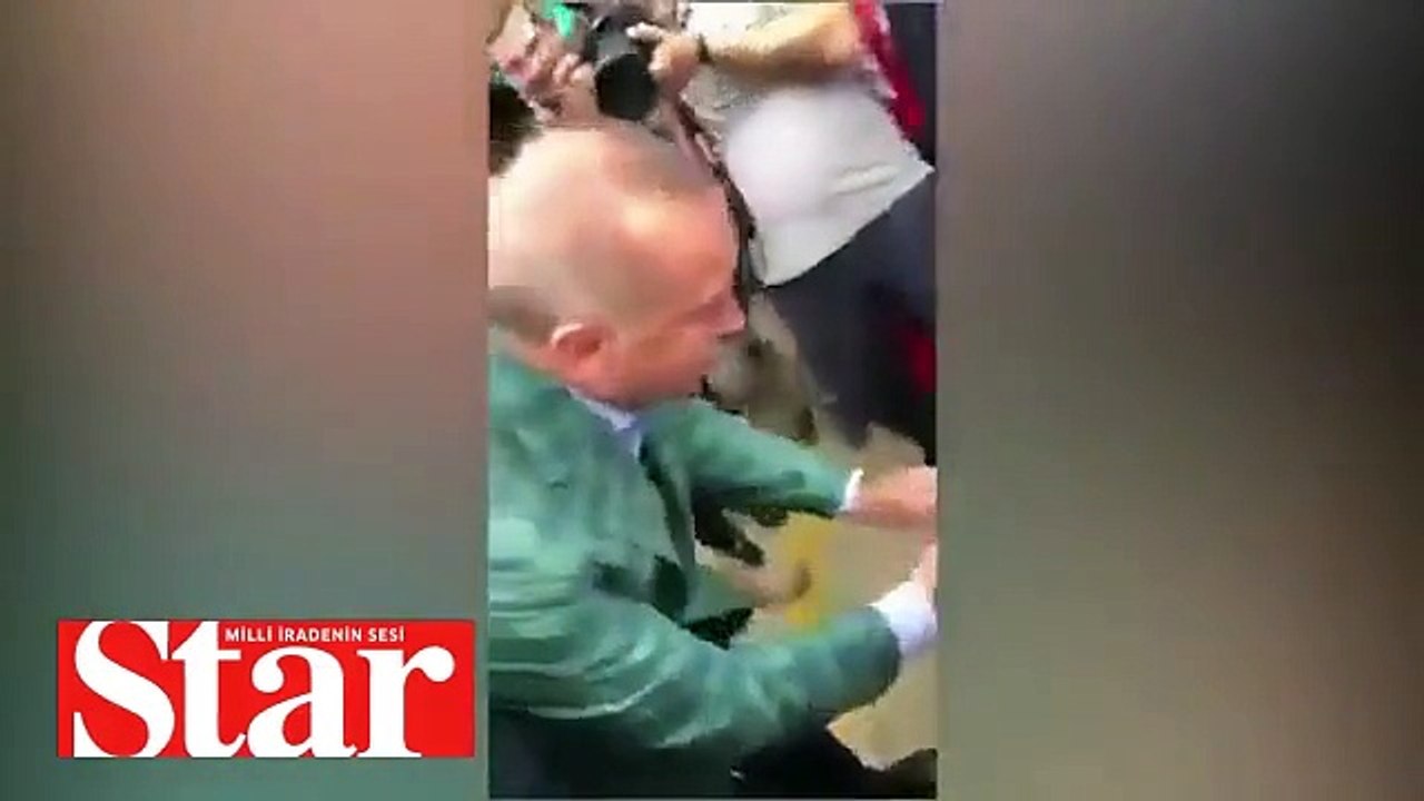 Cumhurbaşkanı Erdoğa�ın yaşlı teyze ile samimi sohbeti
