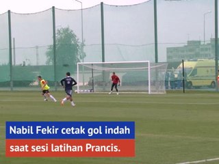 Fekir Cetak Gol Indah Saat Sesi Latihan Prancis