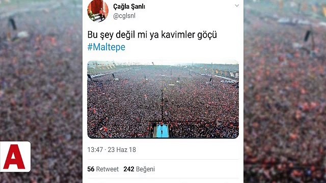 CHP�liler Cumhurbaşkanı Erdoğan�ın mitingini İnce�nin mitingi diye paylaştı