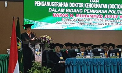 JK Terima Doctor Honoris Causa dari UMI Makassar