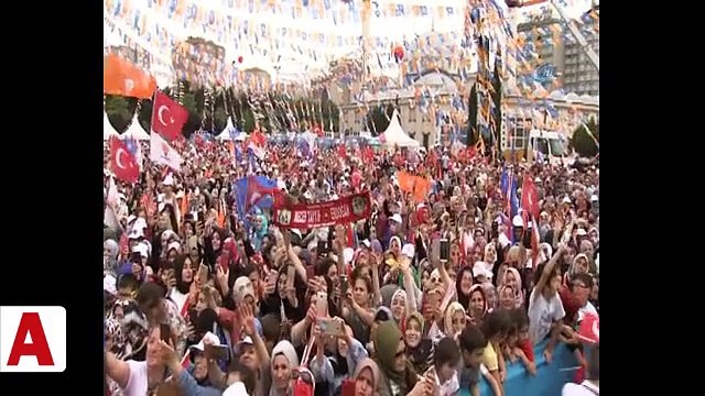 Cumhurbaşkanı Erdoğan 'Teröristlerin sandıklara tehdidinde tepelerine tepelerine bineceğiz'