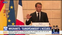 Migrants: Macron exprime son désaccord pour des centres dits 