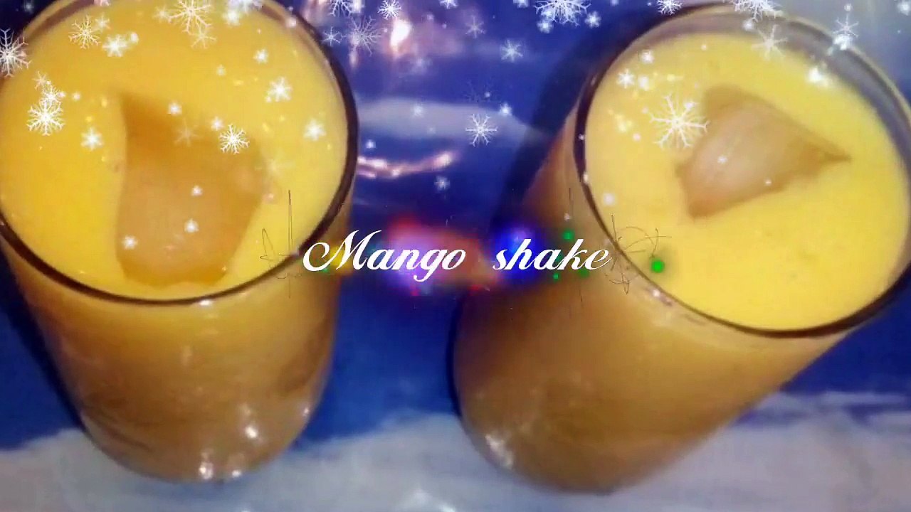 Mango milk shake recipe. Summer Refreshing Drink.