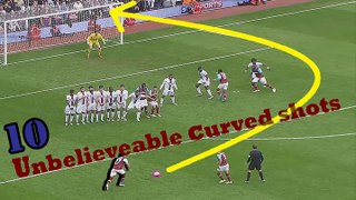 Top 10 Unbelieveable Curved Shots of football Ever