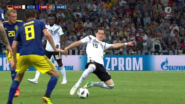 Sebastian Rudy broken nose - Germany 0-0 Sweden 23.06.2018