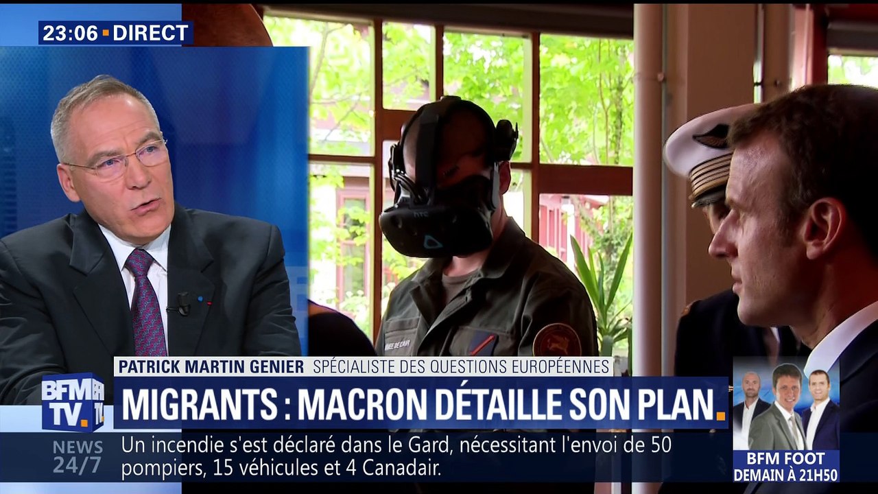 Migrants: Emmanuel Macron propose "des centres fermés"