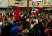 East Los Angeles Road Closed for Mexico Fans Celebrating World Cup Victory
