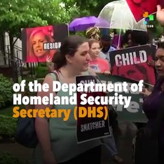 Protesters Gathered Outside DHS Secretary Kristjen Nielsen’s Home
