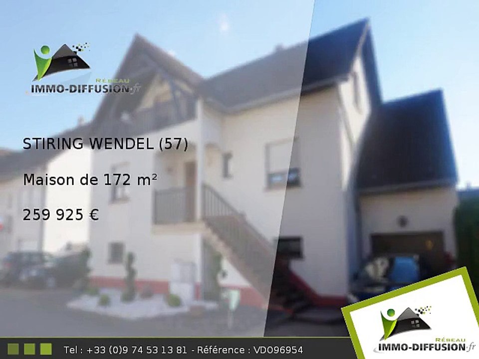 Maison A vendre Stiring wendel 172m2 + Terrain 375m2