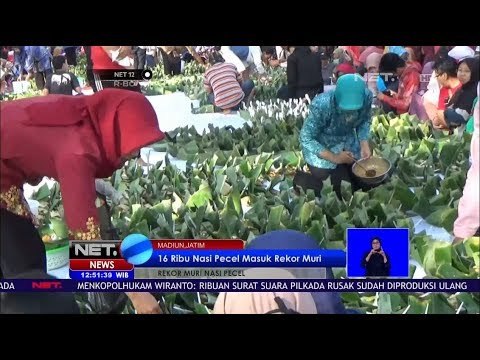 16 Ribu Nasi Pecel Masuk Rekor Muri di Madiun, Jawa Timur -NET12